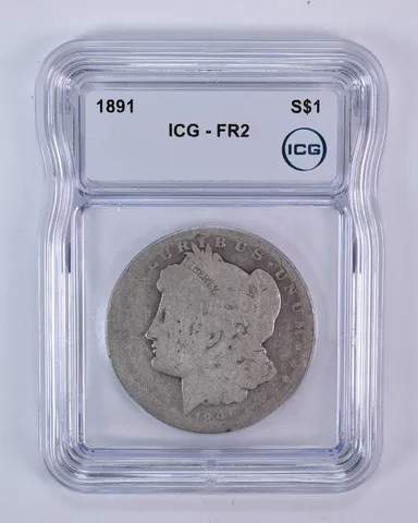 1891 Morgan Silver Dollar FR2 ICG Lowball