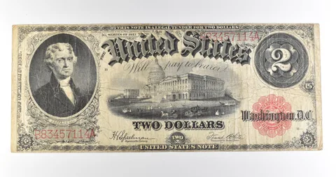 1917 $2 Legal Tender Large Note Red Seal *4574