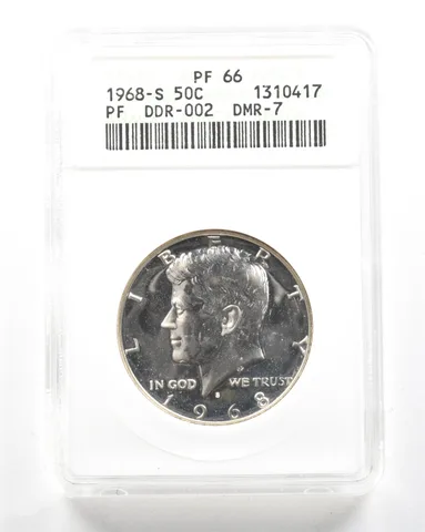 1968-S Kennedy Half Dollar DDR-002 DMR-7 PF66 ANACS *2098
