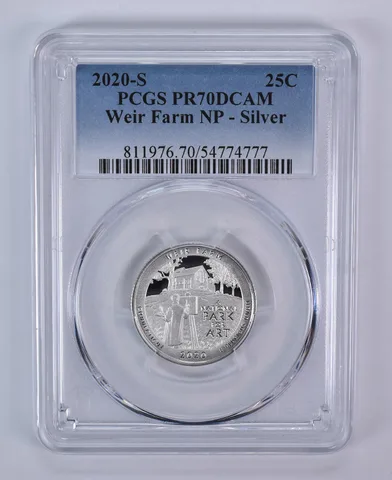2020-S Washington Quarter ATB Weir Farm Silver PR70 DCAM PCGS