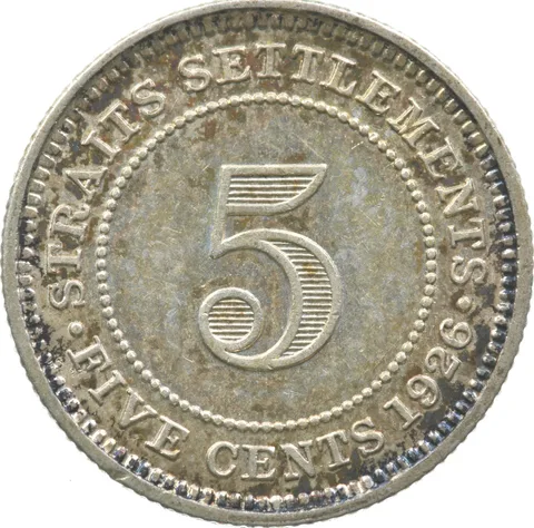 1926 Straits 5 Cents a7062