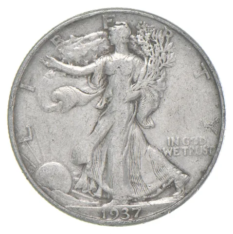 1937 XF Walking Liberty Half Dollar 90% Silver