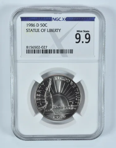 1986-D Statue Of Liberty Commemorative Half Dollar MS 9.9 NGC X NGCX