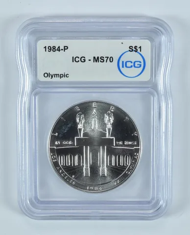 1984-P Olympic Commemorative Silver Dollar MS70 ICG