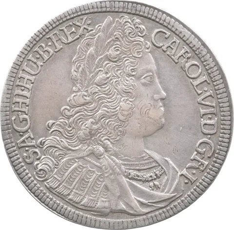 1724 Austria 1/2 Thaler Charles VI KM-1616.1 *5703