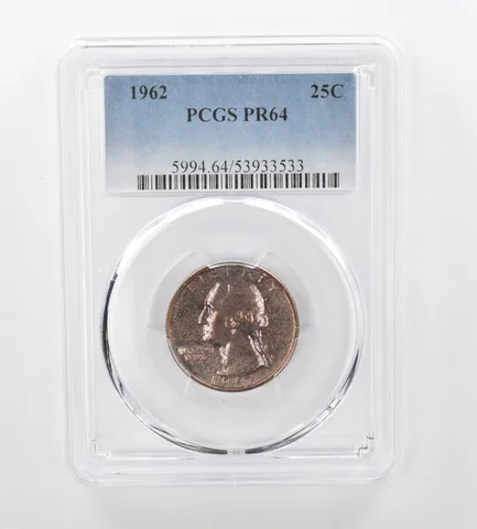 1962 Washington Quarter PR64 PCGS Beautiful Tone *0960