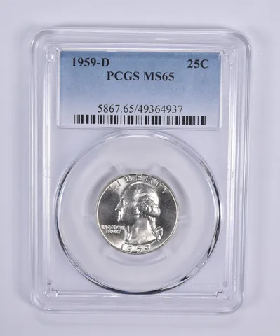 1959-D Washington Quarter MS65 PCGS Blue Label
