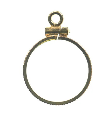 12K 15mm GF $1 Gold Dollar Piece Type 2 Coin Bezel Pendant Frame Edge a1383
