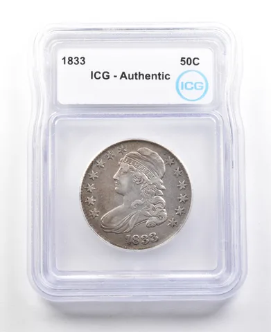 1833 Capped Bust Half Dollar Authentic ICG *3616
