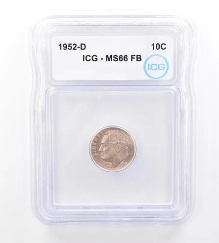 1952-D Roosevelt Dime MS66 FB ICG Beautiful Tone a1617