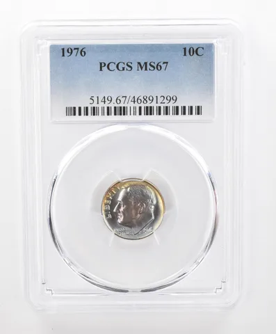 1976 Roosevelt Dime MS67 PCGS Beautiful Tone *2771