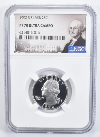 1992-S Washington Quarter SILVER PF70 Ucam NGC Special Label