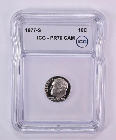 1977-S Roosevelt Dime PR70 CAM ICG
