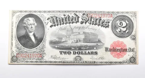 1917 $2 United States Legal Tender Red Seal Horse Blanket Large Note *0854