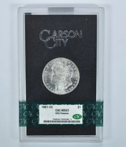 1881-CC Morgan Silver Dollar GSA Hoard MS63 CAC *7013