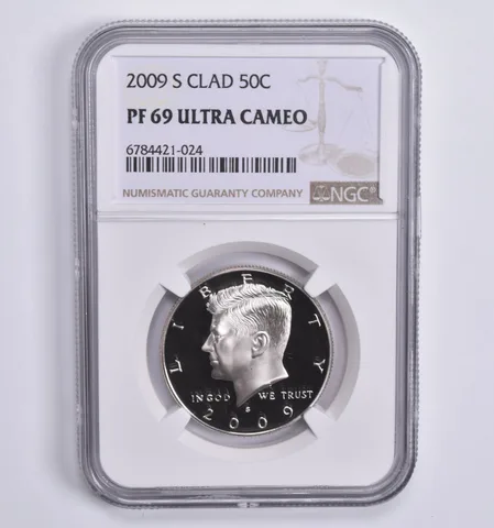 2009-S Kennedy Half Dollar CLAD 50c PF69 UCAM NGC Brown Lbl