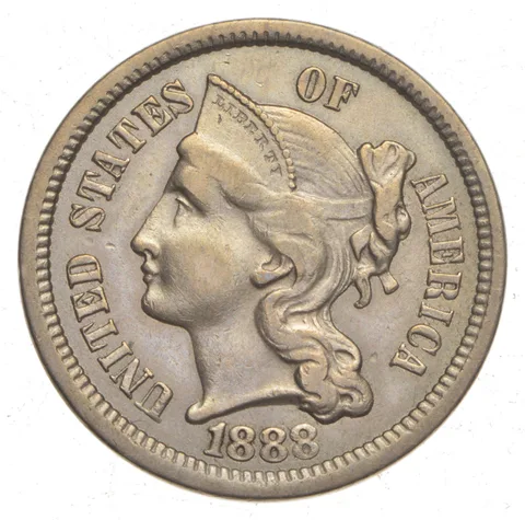 1888 Nickel Three-Cent Piece *9233