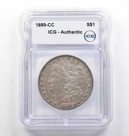 1889-CC Morgan Silver Dollar Authentic ICG *9441