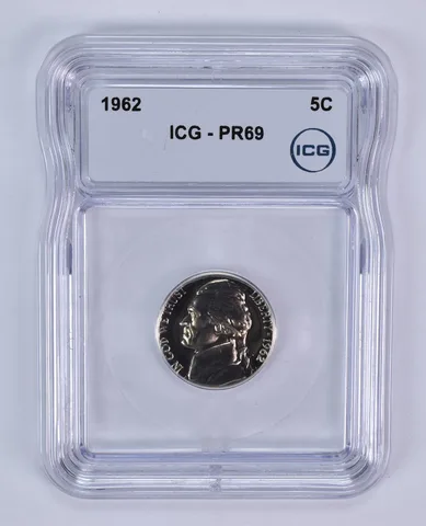 1962 Jefferson Nickel PR69 ICG