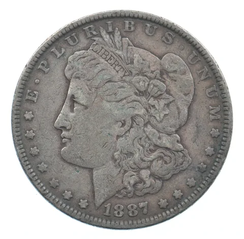 Early - 1887 Morgan Silver Dollar - 90% US Coin *462