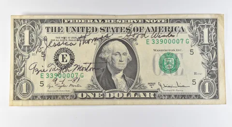 1977 A $1 Richmond VA FRN Green Seal Courtesy Signature a9657