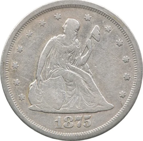 1875-S Seated Liberty Twenty Cent Piece a4389