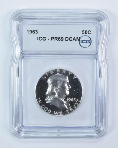 1963 Franklin Half Dollar PR69 DCAM ICG
