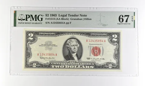 1963 $2 Legal Tender Red Seal Fr#1513 Superb Gem Unc 67 EPQ PMG a4525