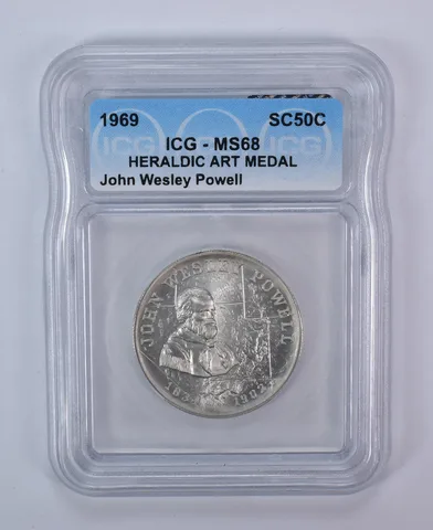 1969 So Called Half Dollar John Wesley Powell MS68 ICG