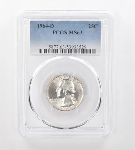 1964-D Washington Quarter MS63 PCGS Beautiful Tone Reverse *0934