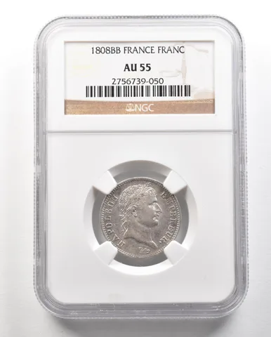 1808 BB France Franc AU55 NGC *4714
