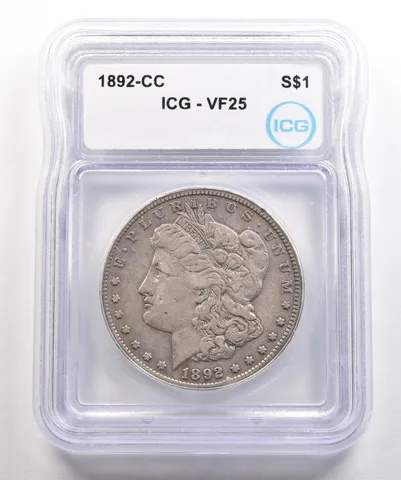 1892-CC Morgan Silver Dollar VF25 ICG *5404