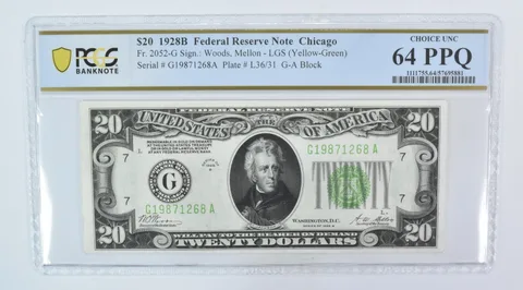 1928 B $20 Chicago IL FRN Fr#2052-G Choice Unc 64 PPQ PCGS *5990