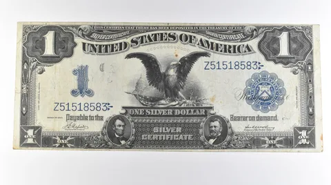 1899 $1 United States Black Eagle Silver Certificate Large Note FR#230 *0751