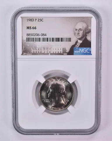 1983-P Washington Quarter MS66 NGC Special Label