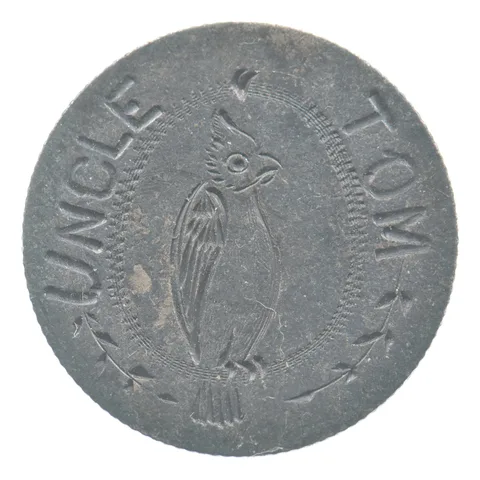 1884 Seated Liberty Dime Love Token Uncle Tom Victorian *4795