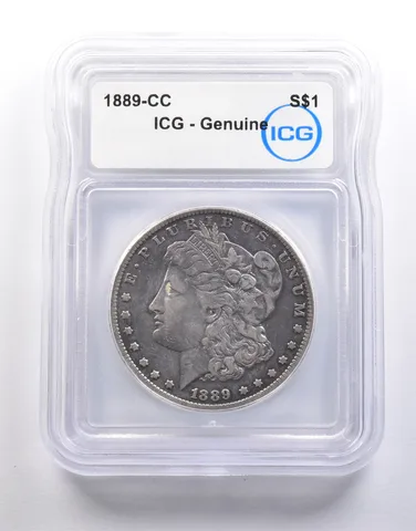 1889-CC Morgan Silver Dollar Genuine ICG *6729