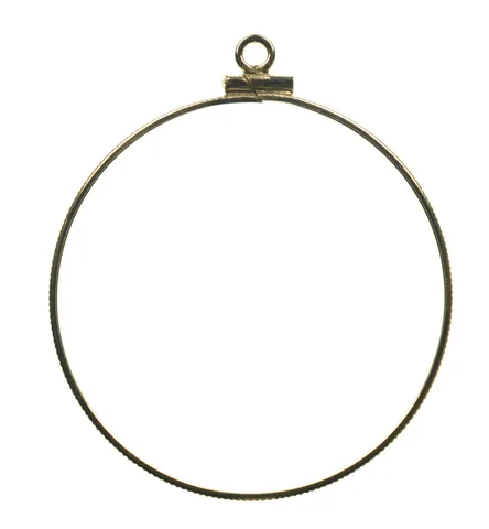12K 41mm Gold Filled 4 Ducat Austria Coin Bezel Pendant Frame Edge *1461