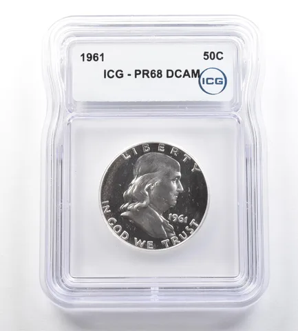 1961 Franklin Half Dollar PR68 DCAM ICG *7656