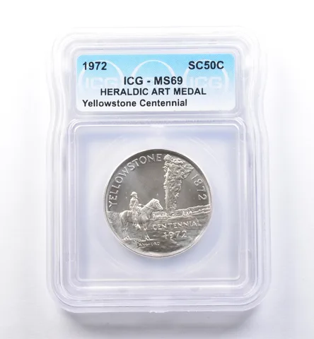 1972 So Called Half Dollar Yellowstone Centennial MS69 ICG *8456