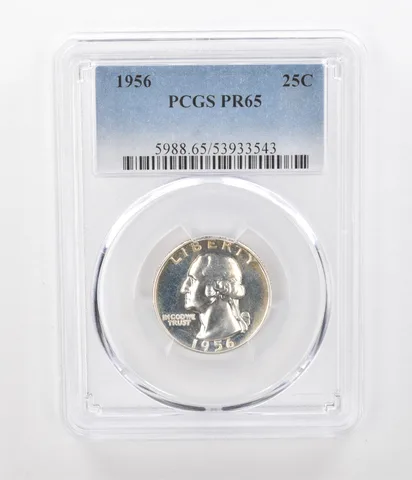 1956 Washington Quarter PR65 PCGS Peripheral Tone a1082