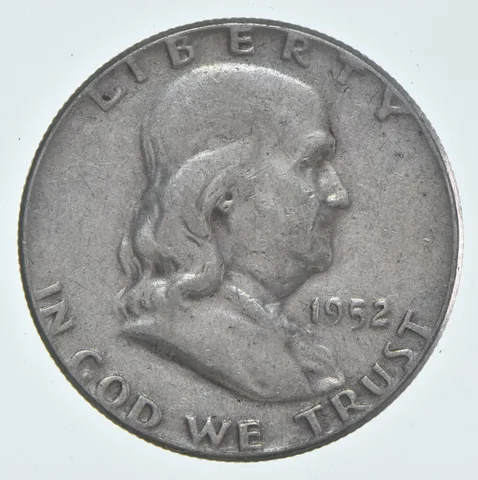 1952 (P) Franklin Half Dollar Circulated 90% Silver (1pc)