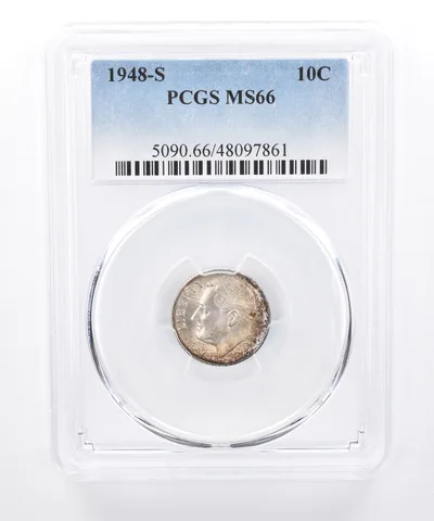 1948-S Roosevelt Dime MS66 PCGS Beautiful Tone *8373