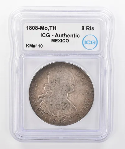 1808 Mo TH Mexico 8 Reales KM#110 Authentic ICG Beautiful Tone *0283