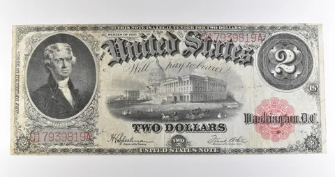 1917 $2 Legal Tender Large Note Red Seal *3569