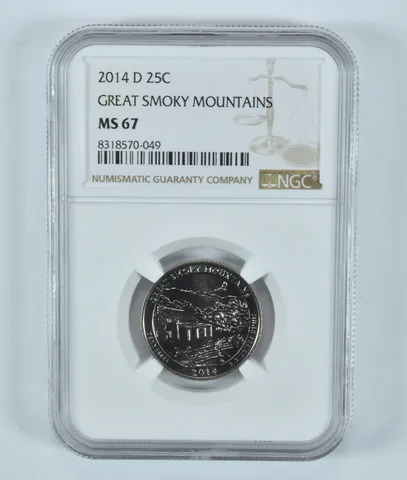 2014-D Washington Quarter Great Smoky Mountains America The Beautiful MS67 NGC