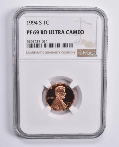 1994-S Lincoln Memorial Cent PF69 RD UCAM NGC Brown Lbl