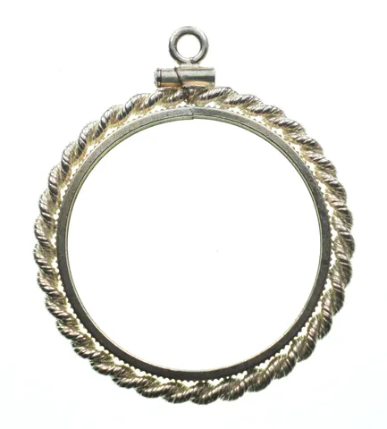 Sterling Silver 24.3 MM US Quarter Coin Bezel Pendant Frame Edge *2379