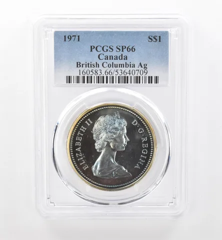 1971 Canada 1 Dollar Silver British Columbia SP66 PCGS Beautiful Tone *1910