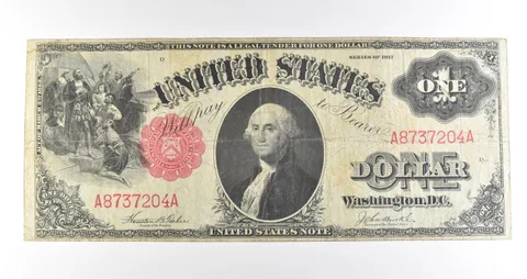 1917 $1 Legal Tender Large Note Red Seal *4542